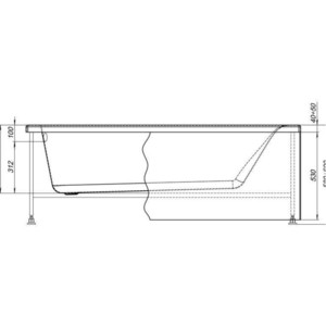 Фронтальная панель Aquanet Bright 165 H53 белая (229219)