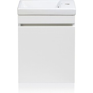 Тумба с раковиной Style line Compact Люкс 40 белая (СС-00000248 + S-UM-COM40/1-w)
