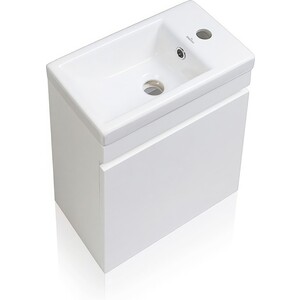 Тумба с раковиной Style line Compact Люкс 40 белая (СС-00000248 + S-UM-COM40/1-w)