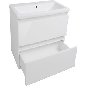 Тумба с раковиной Style line Даймонд Люкс 60 белая (СС-00000500 + S-UM-COM60/1-w)