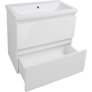 Тумба с раковиной Style line Даймонд Люкс 70 белая (СС-00000498 + S-UM-COM70/1-w)