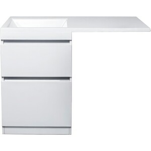 Тумба с раковиной Style line Даллас Люкс 53 (115L) напольная, под стиральную машину, белая (СС-00000515 + 2000949102207)