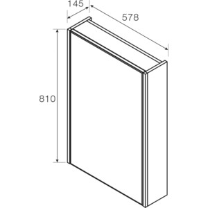 Зеркальный шкаф Roca UP 60 правый, белый глянец (ZRU9303025)