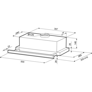 Вытяжка встраиваемая Krona Kamilla Slim 500 inox
