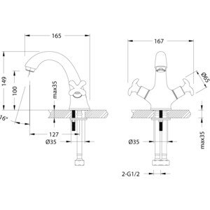 Смеситель для раковины Lemark Flora (LM0106C)