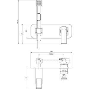Гигиенический душ Lemark Contest с гигиеническим набором, встраиваемый (LM5819CW)
