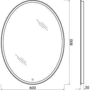 Зеркало BelBagno Spc-Vst 60х80 с подсветкой, сенсор (SPC-VST-600-800-LED-TCH)