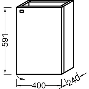 Тумба под раковину Jacob Delafon Pop Laminar 40 белая блестящая (EB286-G1C)