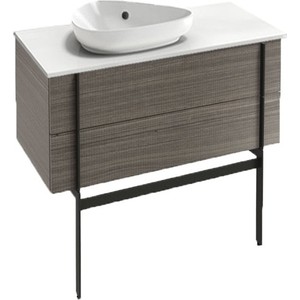 Тумба с раковиной Jacob Delafon Nouvelle Vague 100 фактурный дуб (EB3040-E73, EVI102-00)