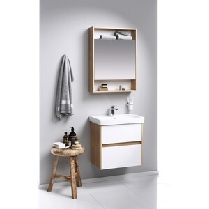 Зеркальный шкаф Aqwella Сити 60х80 дуб балтийский (SIT0406DB)