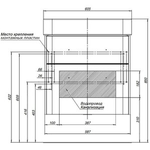 Тумба под раковину Aquanet Виченца 60 белый (196252)