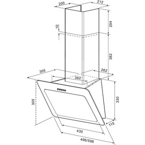 Вытяжка Krona Liva 500 white PB