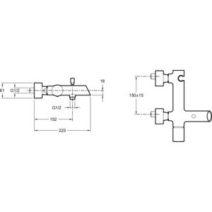 Комплект смесителей Jacob Delafon Toobi для раковины, ванны, с душем, бежевый (E8963-BN, E8959-BN)