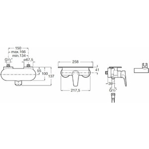 Смеситель для душа Roca Atlas хром (5A2190C0M)