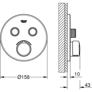 Смеситель для ванны Grohe SmartControl Mixer для механизма 35600 (29145000)