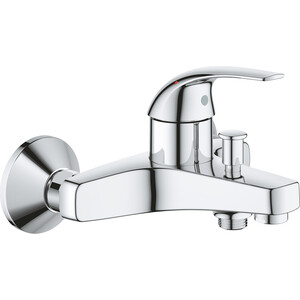 Смеситель для ванны Grohe BauCurve с душевым гарнитуром, хром (23599000, 27853001)