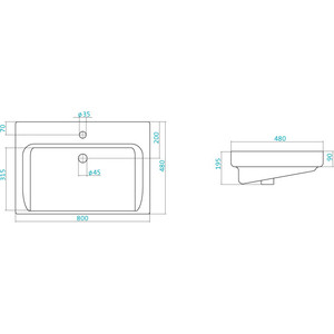 Раковина мебельная Santek Тигода 80х48 (1WH302084)
