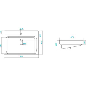 Раковина мебельная Santek Тигода 60х47 (1WH302082)