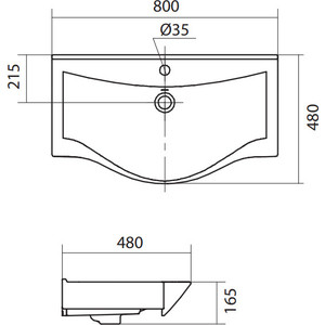 Раковина мебельная Santek Беверли 80 (1WH302422)