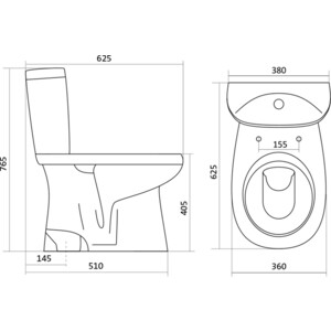 Унитаз-компакт Santek Анимо с сиденьем (1WH110038)