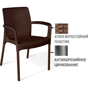 Стул Sheffilton SHT-S68 коричневый / коричневый муар
