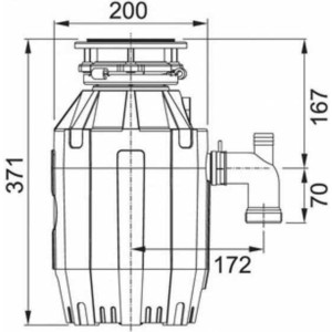 Измельчитель пищевых отходов Franke Turbo Elite TE-75 с пневмокнопкой (134.0535.241)