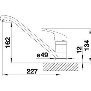Смеситель для кухни Blanco Daras-F выдвижной излив, хром (521751)
