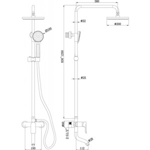 Душевая система Bravat Emeralda (F6337371CP-A-RUS)