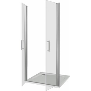 Душевая дверь Good Door Mokka SD-90-C-WE 90х185 прозрачная, хром матовый (МК00003)
