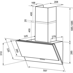 Вытяжка Krona Olly 600 ivory PB
