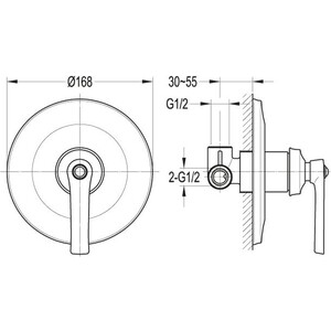 Смеситель для душа Cezares Liberty (LIBERTY-F-DIM-01)