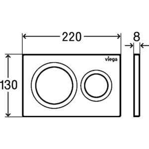 Клавиша Viega Prevista Visign for Style 8610.1 белая (773793)