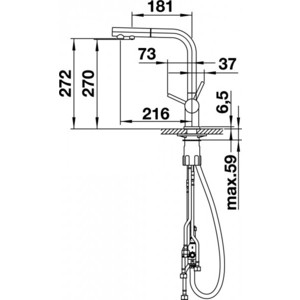 Смеситель для кухни Blanco Fontas-S II под фильтр, выдвижной излив, хром(525198)