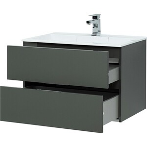 Тумба под раковину Aquanet Алвита 80 серый антрацит (215120)