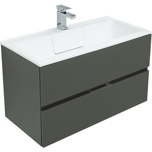 Тумба под раковину Aquanet Алвита 90 серый антрацит (240111)