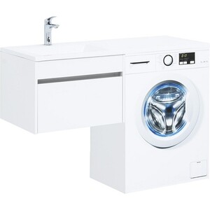 Тумба под раковину Aquanet Токио 58 (120) под стиральную машину, белая (236916)