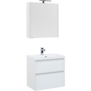 Тумба под раковину Aquanet Гласс 70 белая (206700)