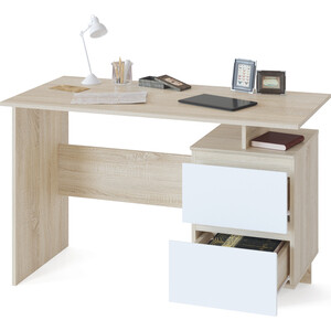 Стол письменный СОКОЛ СПм-19 дуб сонома/белый