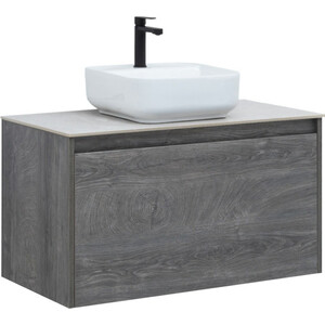 Тумба под раковину Aquanet Nova Lite 90 один ящик, дуб рошелье/серая (242269)