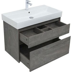 Тумба под раковину Aquanet Nova Lite 85 два ящика, дуб рошелье (249937)