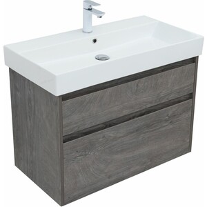 Тумба под раковину Aquanet Nova Lite 85 два ящика, дуб рошелье (249937)