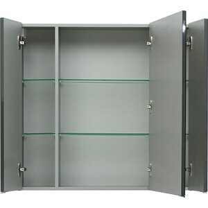 Зеркальный шкаф Aquanet Алвита 90 серый антрацит (240110)