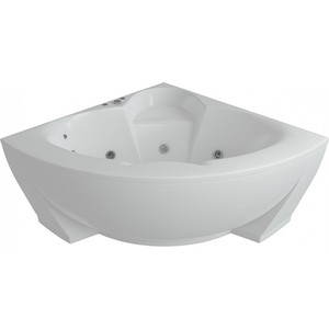 Акриловая ванна Aquatek Поларис 155x155 каркас, фронтальная панель, слив-перелив (POL2-0000041)