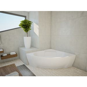 Акриловая ванна Aquatek Поларис 155x155 каркас, фронтальная панель, слив-перелив (POL2-0000041)