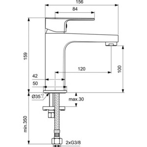 Смеситель для раковины Ideal Standard Cerafine D (BC553AA)