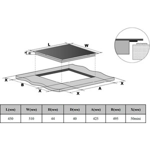 Электрическая варочная панель Weissgauff HV 430 B