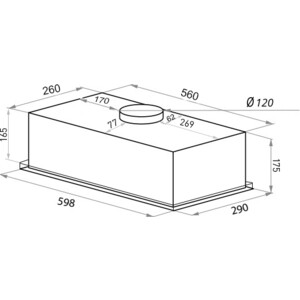 Вытяжка встраиваемая HOMSair Camelia Power 60 черный