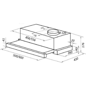 Вытяжка встраиваемая HOMSair FLAT 50 Черный