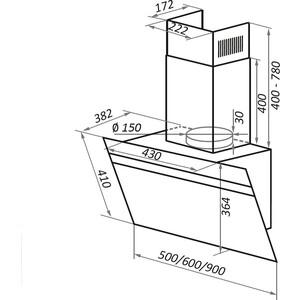 Вытяжка MAUNFELD Medway 60 белый\вставка сатин