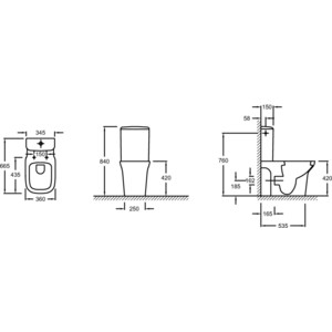Унитаз (чаша) Jacob Delafon Vox безободковый (UJN102-00)